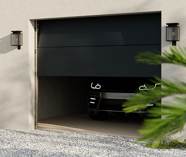 Porte de garage sectionnelle lisse isolée - Porte sectionnelle standard