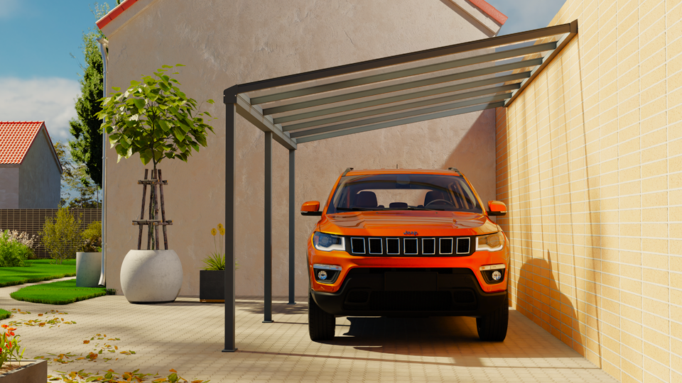 Carport aluminium adossé BÉZIERS