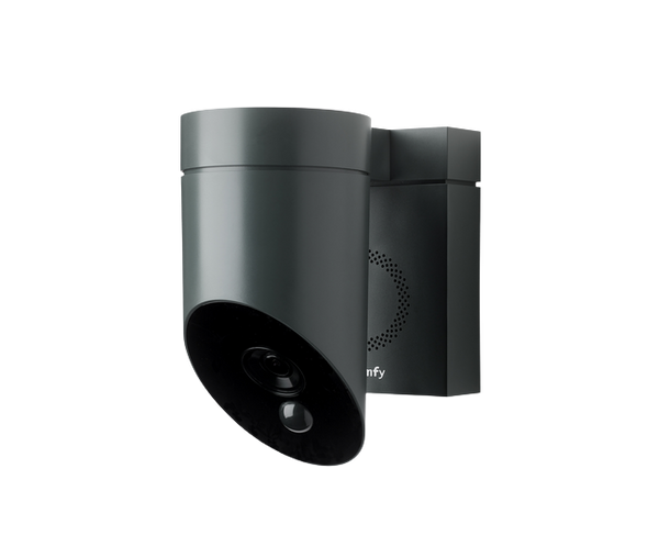 Somfy 2401560 - Outdoor Camera - Caméra de Surveillance Extérieure Wifi -  1080p Full HD - Sirène 110 dB - Branchement Possible sur Luminaire Existant